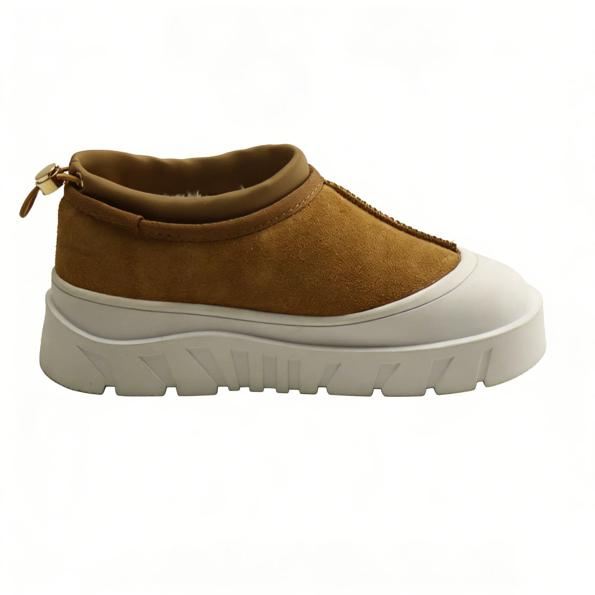 H3fb4fd8207154ecb9abb568aa0d015d9o-1.webp Wholesale Brown Platform Winter Warm Shoes Faux Fur Lining Thick Rubber Sole Slip-On Design Custom Logo & Style - Image 1